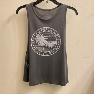 Malibu Beach Party California gray tank top